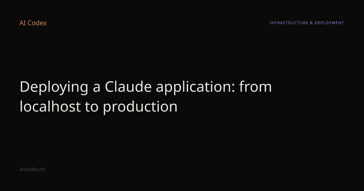 Deploying a Claude application: from localhost to production — AI Codex