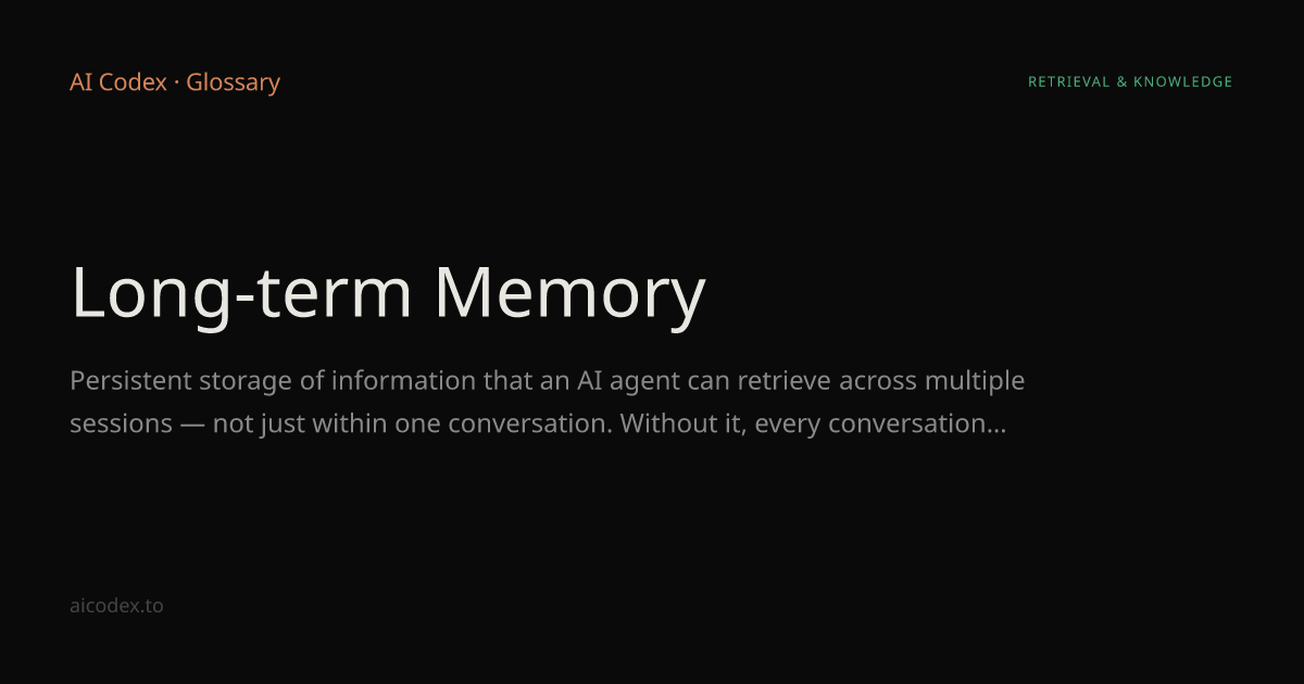 Long-term Memory — AI Glossary — AI Codex