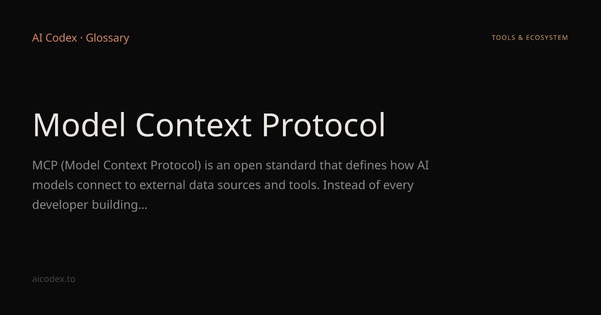 Model Context Protocol — AI Glossary — AI Codex