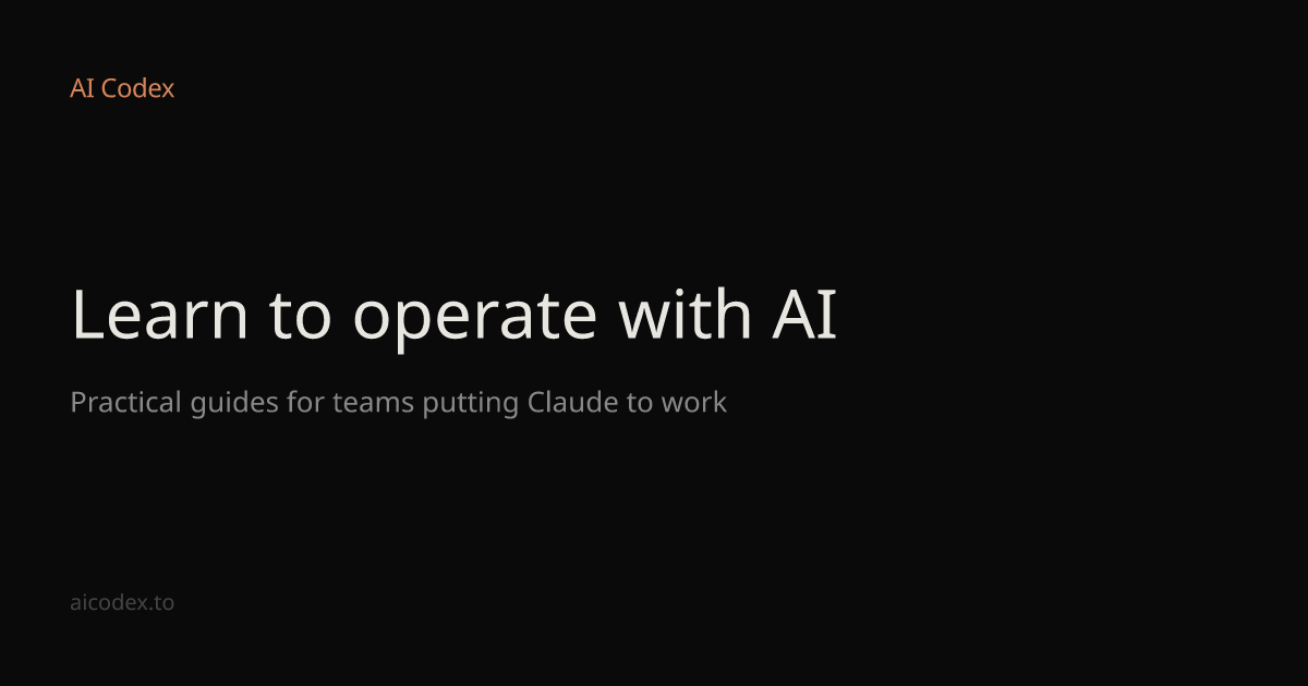 AI Codex — The practitioner's guide to AI deployment